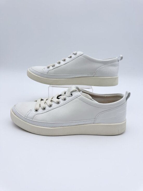 Vionic Shoes - Vionic Women’s Winny White Leather Croc Embossed Platform Sneakers Sz 8.5